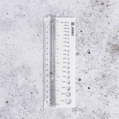 Breinaaldenmeter met liniaal van Järbo