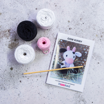 DIY Crochet Kit Cow Kirby Eco Barbante