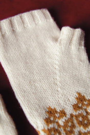 Gullregn- halve wanten