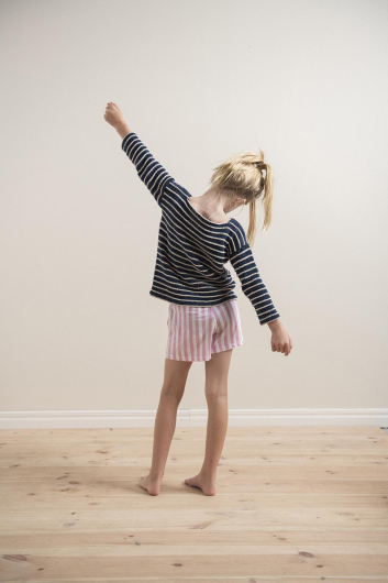 Brännö mini - gestreepte kindertrui met boothals