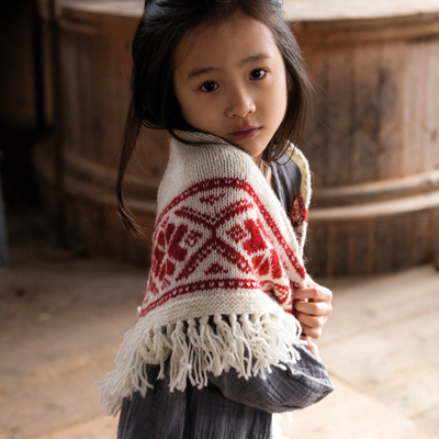 Järnblomma – wintersjaal met bingepatroon voor kinderen