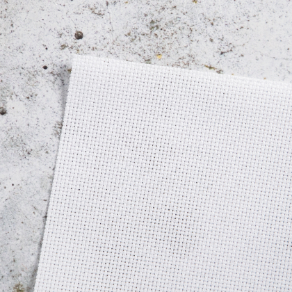 Borduurstof fijn aida 5,4 ruiten/cm 150 cm wit