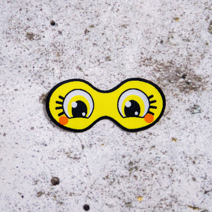 Gula ögon - tygmärken 10 st