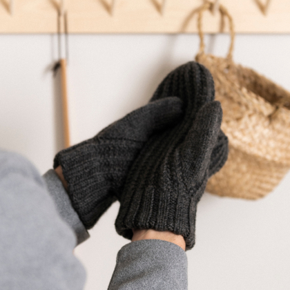 London - structuur gebreide wanten 