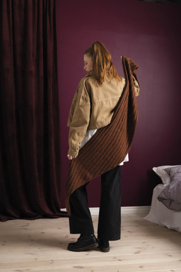 Verona - geribbelde  sjaal