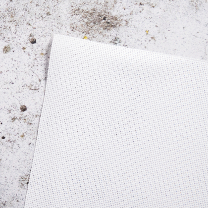 Borduurstof Malö 7 ruit/ cm 100 cm wit