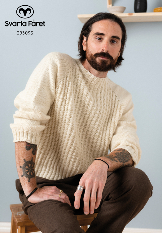 Köpenhamn - structuur gebreide raglantrui