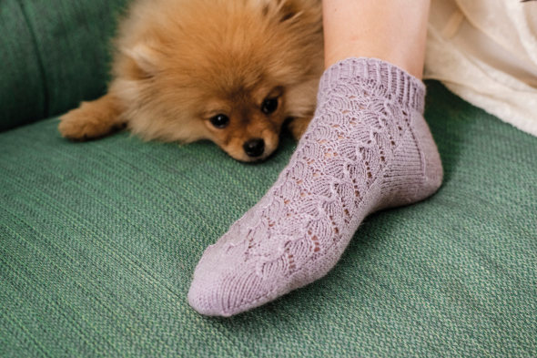 Kristyr – sokken met kantpatroon