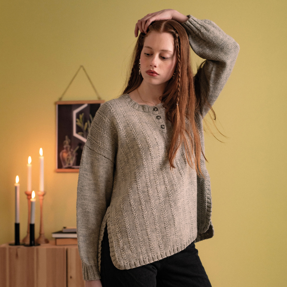 Silver Birch sweater - trui met knoopjes
