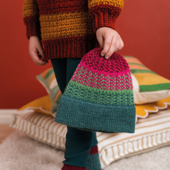 Eira - meerkleurige muts