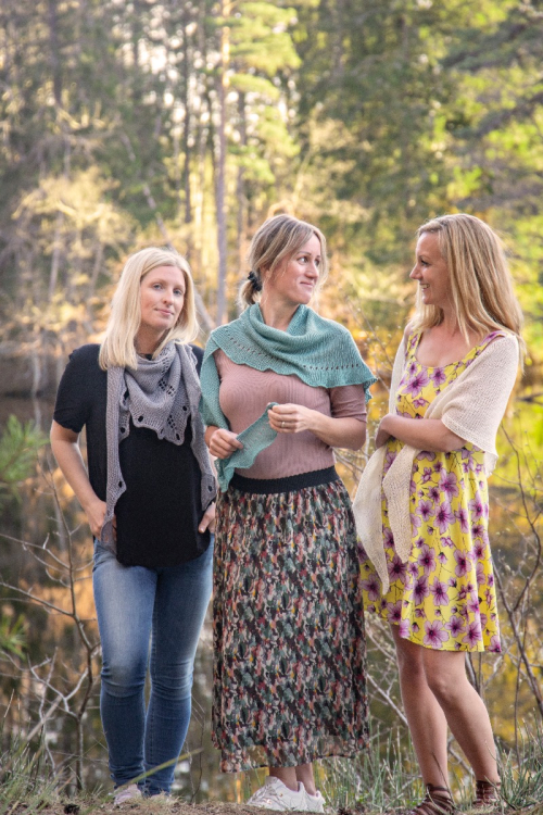 Drie zussen sjaals: 1 sjaal met drie verschillende randen