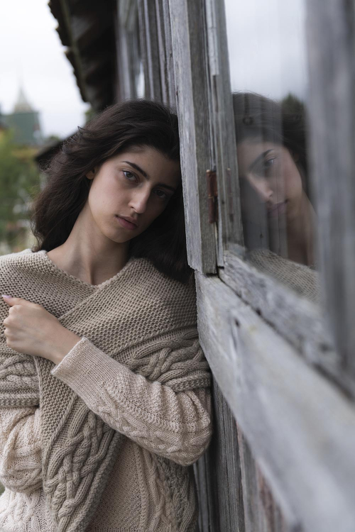 Bränning - sjaal met kabels