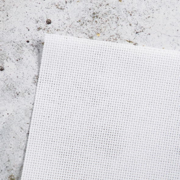 Borduurstof fijn aida 5,4 ruiten/cm 150 cm wit