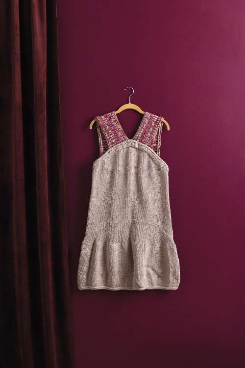 Salerno - Jurk met meerkleurig gebreide shouderband