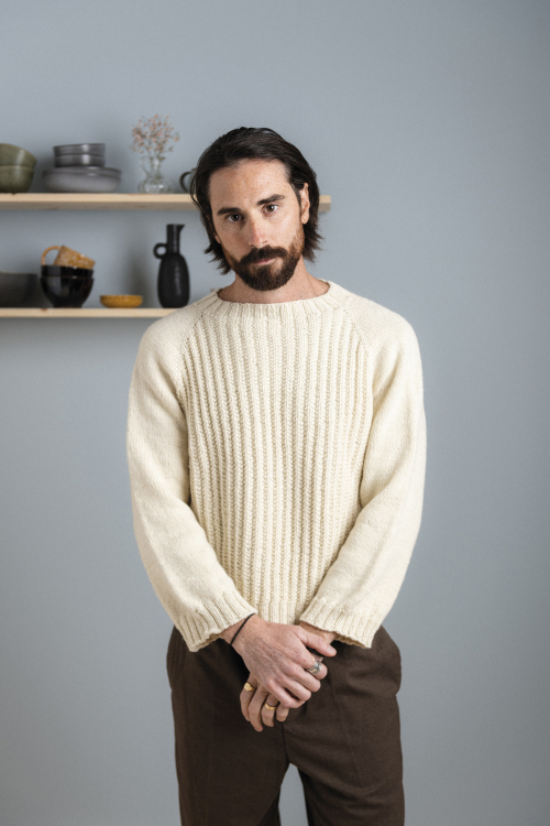 Köpenhamn - structuur gebreide raglantrui