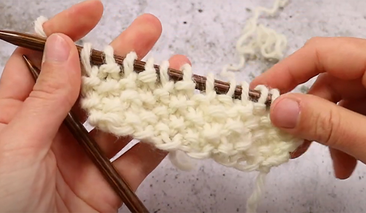 Gerstekorrelsteek breien